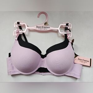 Juicy Couture Sexy Push Up Lavender and Black Bra Size 36C